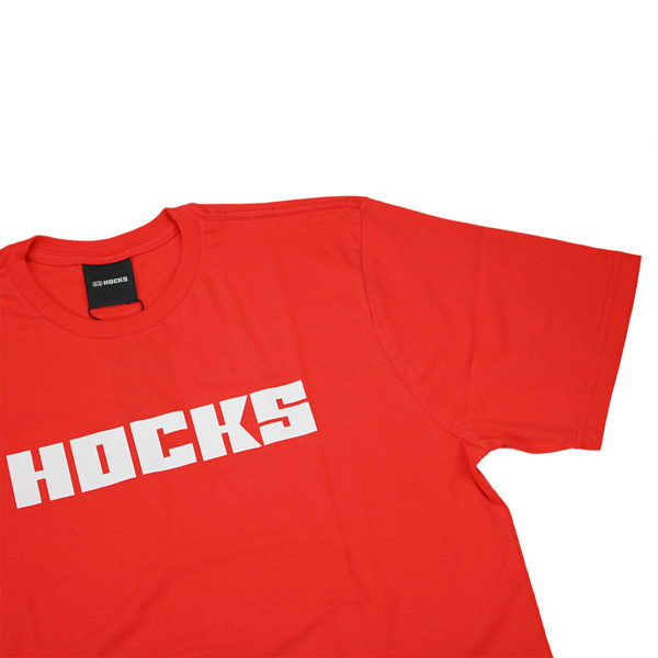 Camiseta Hocks Skate Logo Lettering Vermelha