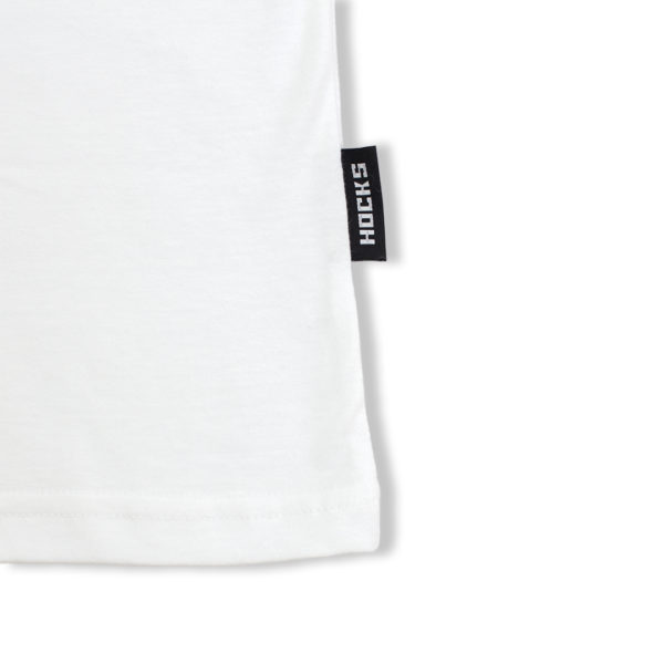 Camiseta Hocks Branca Logo Lettering Marrom